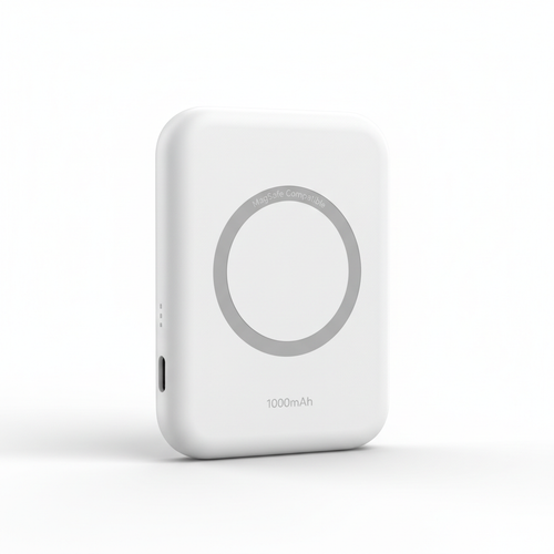 Magnetic Battery Pack Power Bank 10000mAh in white compatible with iPhone